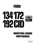 New Holland Ford Eng Indus Svc. 134-172-192 cid Tractor Engine Service Repair Manual 40540400 - Manual labs