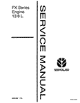 New Holland Ford FX Series Eng 13.8L Svc Tractor Engine Service Repair Manual40541600 - Manual labs