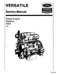 New Holland FordFord V74760 4400 Diesel Engine on Self-prop Swather Tractor Engine Service Repair Manual 40440014 - Manual labs