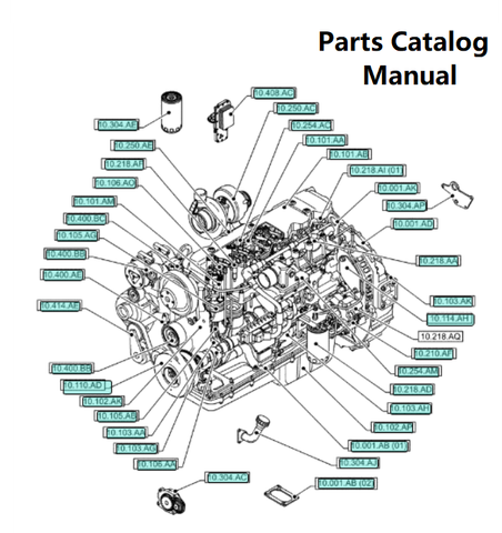 Download Parts Catalog Manual - New Holland J104 Engine F4HE9687T 5801750165-47458116- TIER3 - PDF File