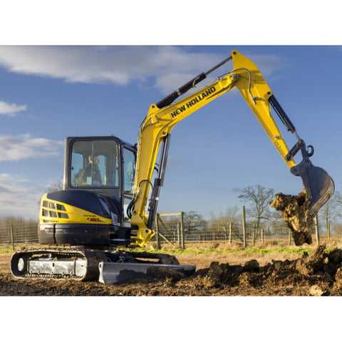 New Holland Mini Excavator E45B SR, E50B SR Service Repair Manual 84526500A A4 - Manual labs