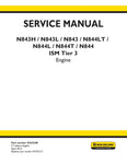 New Holland N843H, N844 ISM Tier 3 ENGINES Service Repair Manual 47632248 - Manual labs