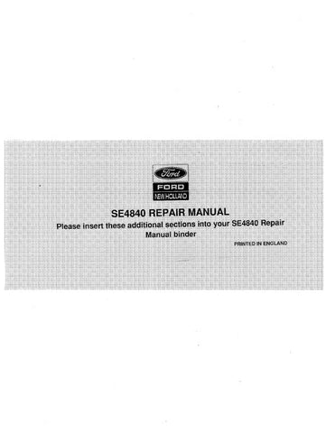 New Holland SE4840 Tractor Service Repair Manual 06900500 - Manual labs