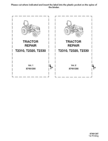 New Holland T2310, T2320, T2330 Tractor Service Repair Manual 87491390 - Manual labs