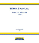 New Holland T3.60F, T3.70F, T3.80F Tractor Service Repair Manual 51553302 - Manual labs