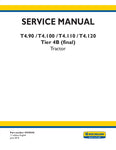 New Holland T4.100, T4.110, T4.120, T4.90 Tractor Service Repair Manual 47878245 - Manual labs