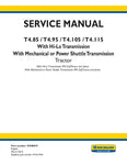New Holland T4.105, T4.115, T4.85, T4.95 Tractor Service Repair Manual 47840679 - Manual labs