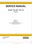 New Holland T5.95, T5.115 Service Repair Manual 47505944 - Manual labs