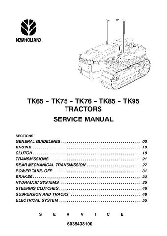 New Holland TD55D, TD65D, TD75D, TD85D, TD95D Tractor Service Repair Manual 6035441100 - Manual labs