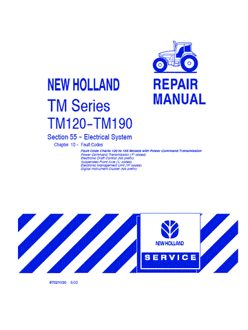 New Holland TM120, TM130, TM140, TM155, TM175, TM190 Tractor Service Repair Manual 87021030 - Manual labs