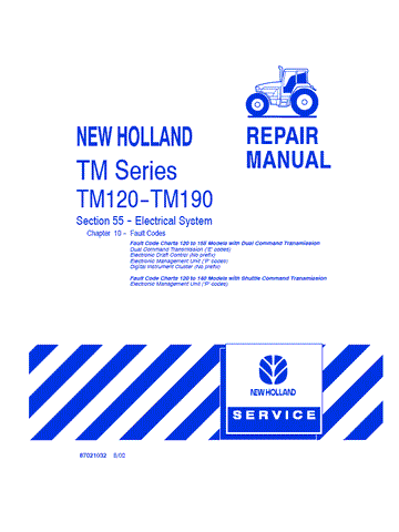 New Holland TM120, TM130, TM140, TM155, TM175, TM190 Tractor Service Repair Manual 87021032 - Manual labs