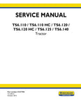 New Holland TS6.110, TS6.120, TS6.125, TS6.140 Tractor Service Repair Manual 47377790 - Manual labs