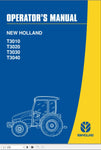 New Holland Tractor T3010, T3020, T3030, T3040 Operator’s Manual 87289563 - Manual labs