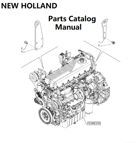 New Holland V001 Engine Parts Catalog Manual F2CGE613E PN/5802423420 - PDF File