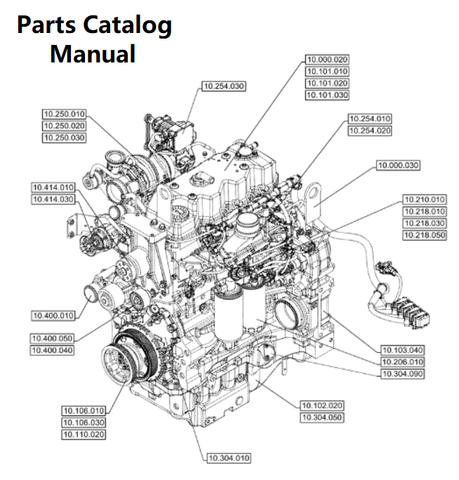 Download Parts Catalog Manual - New Holland V002 Engine F4DGE413P PN/5802728284-103KW - PDF File 