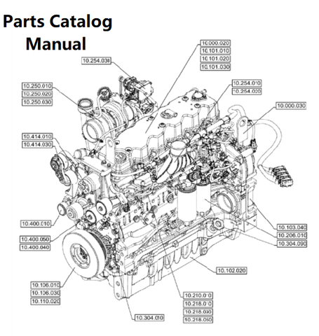 Download Parts Catalog Manual - New Holland V002 Engine F4DGE613C PN/5802404529-191KW - PDF File 