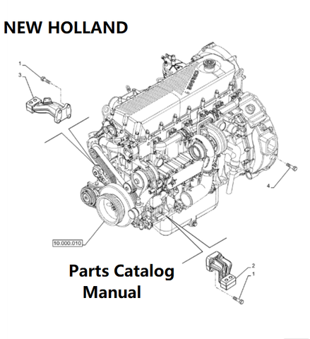 New Holland V002 Engine Parts Catalog Manual F2CGE613E PN/5802383564 - PDF File
