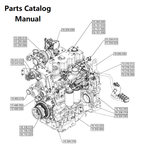 Download Parts Catalog Manual - New Holland V004 Engine F4DGE413C PN/5802502939-105KW - PDF File 