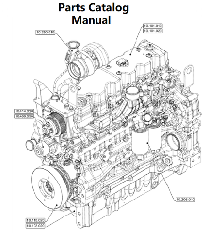 Download Parts Catalog Manual - New Holland V004 Engine F4DGE613D PN/5802492604-159KW - PDF File 