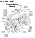 New Holland V004 Engine Parts Catalog Manual F2CGE614G PN/5802572107 - PDF File