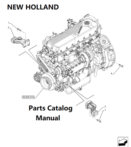New Holland V008 Engine Parts Catalog Manual F2CGE613D PN/5802474827 - PDF File