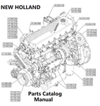 New Holland V008 Engine Parts Catalog Manual F2CGE613E PN/5802474819 - PDF File