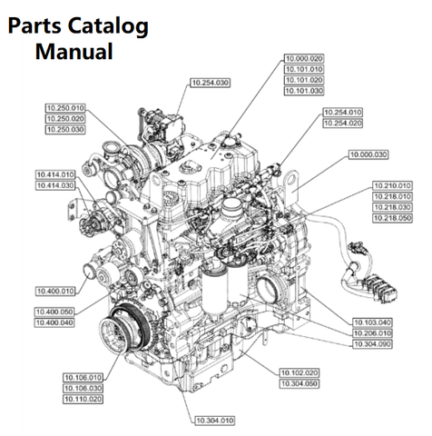 Download Parts Catalog Manual - New Holland V009 Engine F4DGE413C PN/5802543947-105KW - PDF File 