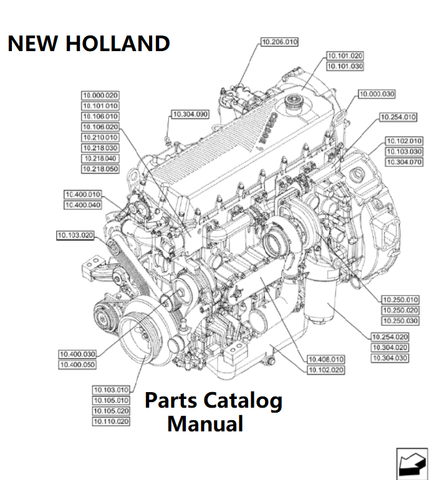 New Holland V011 Engine Parts Catalog Manual F2CGE613D PN/5802726638 - PDF File