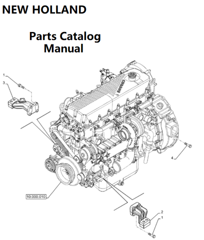 New Holland V015 Engine Parts Catalog Manual F2CGE613E PN/5802562296 - PDF File