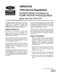 New Holland V555 Tractor Supplement - Hydpmp Service Repair Manual 40055521 - Manual labs