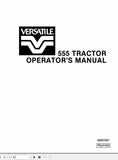 New Holland Versatile 555 Tractor Operator’s Manual 42055507 - Manual labs