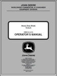 Download PDF For John Deere 72-Inch Heavy Duty Blade Operator's Manual OMM158122