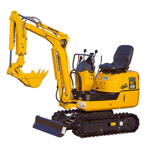 Download PDF For PC09-1 Komatsu Crawler Excavator Parts Catalog Manual S/N 10001-UP