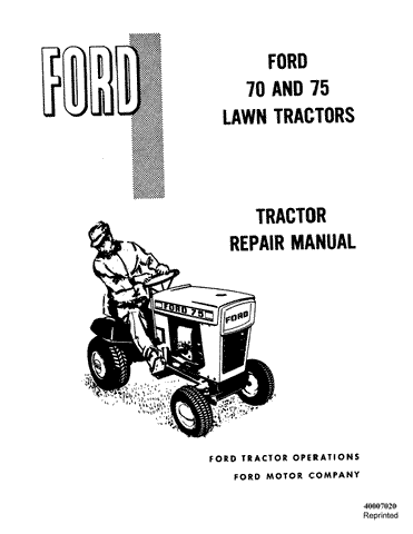 New Holland Ford 70, 75 Tractor Service Repair Manual 40007020 - Manual labs