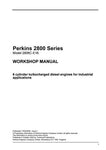 2800 Series Perkins Models 2806C-E16 Engines Service Repair Manual - Manual labs
