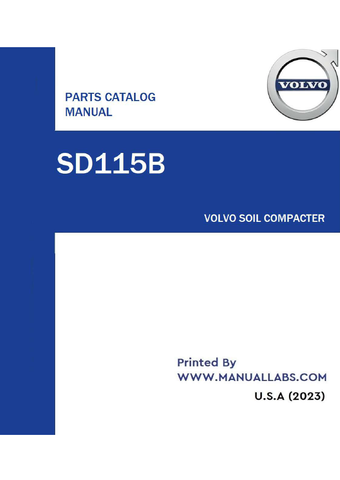 SD115B Volvo SOIL COMPACTER PARTS CATALOG Manual - PDF File - Manual labs