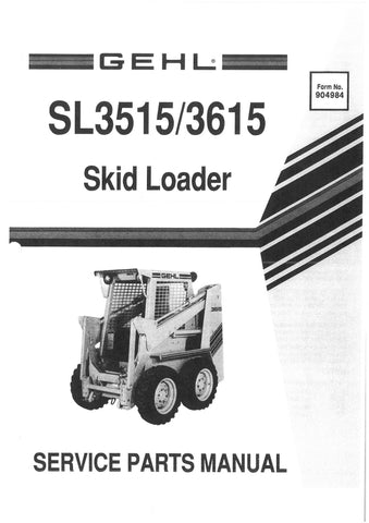 SL3515/SL3615 - GEHL Skid Loader Parts Catalog Manual PDF Download (Form No.904984) - Manual labs