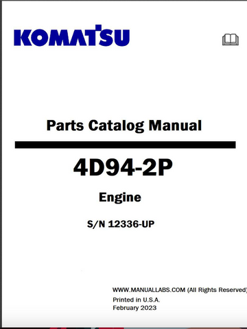 Download PDF For 4D94-2P Komatsu Engine Parts Catalog Manual S/N 12336-UP