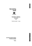 John Deere Harvesting Units Technical Service Repair Manual TM1295 - Manual labs