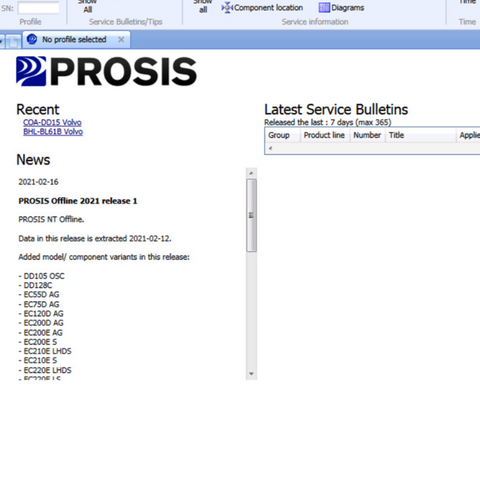 Volvo PROSIS R1 03.2021 Offline - Service Information System Software - Manual labs