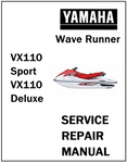 Yamaha VX110 Sport, VX110 Deluxe WaveRunner Service Repair Manual - PDF File - Manual labs
