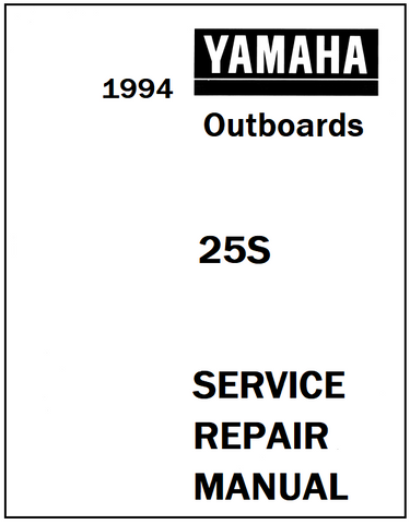 1994 Yamaha 25S Outboard Service Repair Manual - PDF File - Manual labs