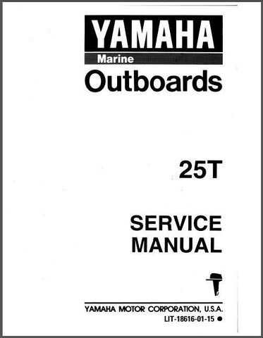 Pdf Service Repair Manual Yamaha 25T Outboard Download - Manual labs
