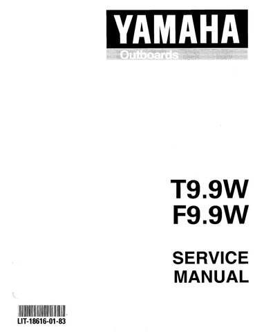 Service Repair Manual Yamaha T9.9W , F9.9W Outboards Pdf Download - Manual labs