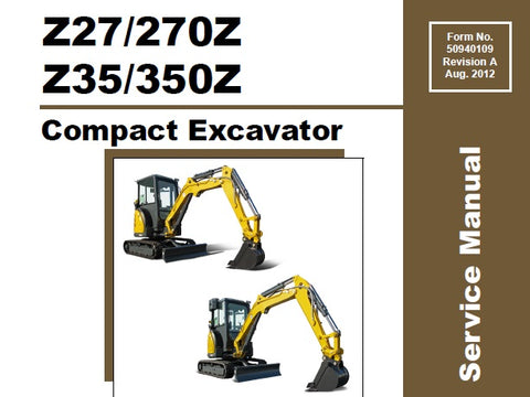 Z27-270Z, Z35-350Z - Gehl Compact Excavator Service Repair Manual PDF Download - Manual labs