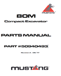 Mustang 80M Compact Excavator Parts Catalog Manual 50940493 PDF Download - Manual labs